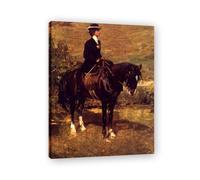 TNGHHSGA Una Signora Equestre Ritratto Realista e Scene di Guerra di John Lavery - Arte Eterna Irlandese per Decorazione Casa 60x78cm Incorniciato