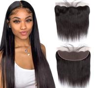 TNICE 13x4 HD Lace Frontal Closure Brazilian Human Hair Extensions Transparent Swiss 100% Unprocessed Straight Hair Closures for Black Women Natural Color 10 inch