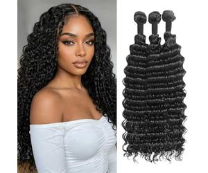 TNICE Deep Wave Human Hair Bundle Brazilian Virgin Curly Hair 20 20 20 Inch