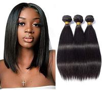 TNICE Human Hair Bundles Brazilian Straight Hair (10 12 14 Inch, 210g) 100% Unprocessed Virgin Weave Hair Human 3 Bundles for Women Human Hair Extensions Natural Black Color