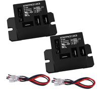 Tnisesm 2PCS Relè di potenza AC120V Bobina, 30A SPDT (1NO 1NC) 120 VAC con montaggio a flangia e 10 Terminali a collegamento rapido Fili Mini Relè NT90-AC120V-10X
