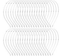 TNKBREEZE 36 fasce per capelli in metallo liscio in ferro 3 mm di larghezza larghezza nuda superficie lucidata fai da te per uomo e donna, accessori per capelli fai da te in platino