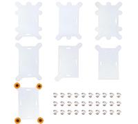 TNKBREEZE 6 stili, porta spille da spillo, trasparente, porta badge Buddy Pin con 30 pezzi con spille di bloccaggio per infermiere, studenti e impiegati orizzontalmente