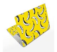 TNKBREEZE Adesivo per computer portatile per scuola di lavoro Banana Notebook Skin Sticker 3 pz decalcomanie per computer compatibili con computer 15 15.6 pollici modello cartone animato giallo