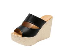 TNMIUH Sandali Zeppa Donna Doppia Fascia Mules Sabot Piattaforma Tacco 11cm