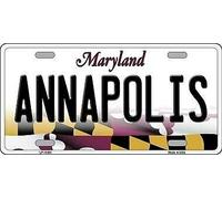 TNND Annapolis Maryland Metal Novelty Targa Targa Targa 15,2 x 30,5 cm