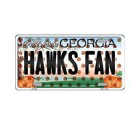 TNND Atlanta Hawks Fan Georgia State Background novità Targa Targa 15,2 x 30,5 cm