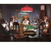TNND Canini che giocano a poker famoso regalo per lui, regalo per lei, decorazione da parete, poster in metallo, 20 x 30 cm