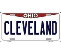 TNND Cleveland Ohio Background Targa in Metallo, 15,2 x 30,5 cm