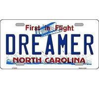 TNND Dreamer North Carolina Targa in Metallo, 15,2 x 30,5 cm
