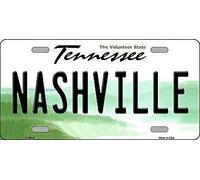 TNND Nashville Tennessee Novelty Targa in Metallo 15,2 x 30,5 cm