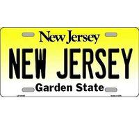 TNND New Jersey Background Targa in metallo, 15,2 x 30,5 cm