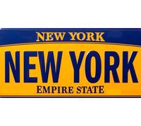TNND New York Background Targa in Metallo, 15,2 x 30,5 cm