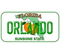TNND Orlando Florida Targa in metallo stile Miami America, 15,2 x 30,5 cm