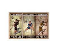 TNND - Poster orizzontale "Pallavolo It'S Not A Phase" da parete in metallo, 20,3 x 30,5 cm