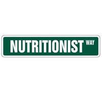 TNND - Segnale decorativo divertente nutrizionista stradale per dietisti e cibo sano, 10,2 x 40,6 cm