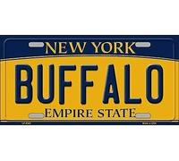 TNND - Targa in Metallo, Motivo: Buffalo New York, 15,2 x 30,5 cm
