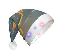 Tnnutp Cappello da Babbo Natale con note musicali che saltano e illuminano il cappello di Natale, capodanno, festa, ornamento preferito per feste di Natale