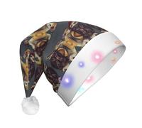Tnnutp Modello francese di moda furetti ha condotto il cappello di Babbo Natale che si illumina il cappello di Natale di Capodanno del partito di usura preferito ornamento della festa di Natale