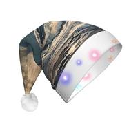 Tnnutp Moon And Sea Led Santa Hat Light Up Hat Natale Capodanno Party Head Wear Preferito Ornamento Festa di Natale