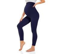 TNNZEET Leggings premaman a vita alta, da donna, per la gravidanza, per lo yoga, Blu mare, XL