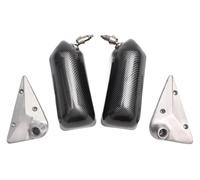 TNOE7 2 pezzi Universal Racing Craft Square F1 Style Mirror Copia Specchietto retrovisore laterale for auto in fibra di carbonio .A3T