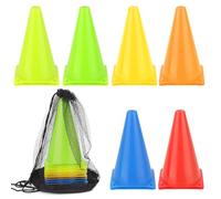 TNOMSNO 18 cm Coni Stradali, Birilli Stradali Coni di Marcatori Cinesini per Allenamento Calcio, Coni Plastica Stradali per Allenamento Sportivo Allenamento di Agilità (12)