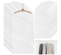 TNOMSNO 50 Pezzi Sacchetti Porta Abiti in Plastica, 60x120cm Copriabiti Antipolvere Trasparenti Borse Porta Abiti Trasparenti Ultrasottili, Copertura Vestiti per Tintoria, Giacche, Camicie