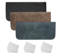 TNOMSNO Custodia Occhiali Morbida, 3 Pezzi Custodia Occhiali Portaocchiali Custodia Occhiali da Vista, Custodia Occhiali PU Pelle per Lenti, Occhiali, Piccolo Portautensili