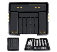 TNOMSNO Portaposate da Cassetto, Porta Posate Cucina Cassetto Organizer Cassetti Cucina con 10 Scomparti, Porta Posate Espandibile per Cassetto per Posate, Cucchiai, Coltelli, Forchette