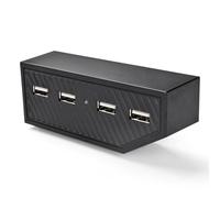 TNP Adattatore hub usb Xbox one (Nero) - Splitter connettore espansione, Accessori caricatore estensione Hub USB ad alta velocità 4 porte Xbox One, Gadget accessori console di gioco gaming [Xbox One]