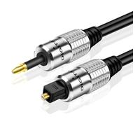 TNP Cavo audio ottico digitale da mini toslink a toslink (3 piedi / 91cm), Cavo adattatore convertitore premium jack cable, Converter standard da toslink a mini toslink maschio, Connettore optical