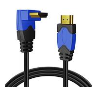 Tnp cavo HDMI ad angolo retto 90 gradi supporto cavo HDMI ad alta velocità filo ultra HD 4 K 2 K 2160p Full HD 1080p Quad HD 1440p 3D ARC Ethernet per videogiochi Xbox PS4 PS3 e Apple TV HDTV