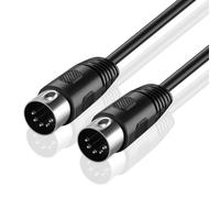 TNP Cavo MIDI (3 m) - Cavo USB per Tastiera Musicale Keyboard Connettore Jack Filo Audio 5 Pin DIN Maschio Cavi Cable Professionale Piano Laptop da MIDI a MIDI Interfaccia Interface Scheda