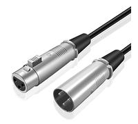 TNP Cavo per microfono premium XLR a 3 pin (10 m / 35 FT) - Connettore jack audio cable adattatore professionale da maschio a femmina da XLR3F a XLR3M, Filo cavo audio XLR bilanciato interconnesso