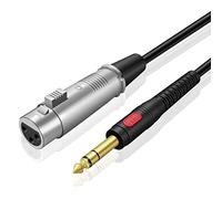 Tnp Connettore a 3 pin da XLR femmina a TRS maschio, da 6,3 mm, bilanciato cavo di connessione audio placcato in oro per altoparlanti e console per studio di registrazione 10FT