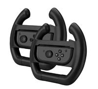 TNP Controller Manipolare Ruota Joy Con Nintendo Switch Interruttore (Set di 2) - Controller Corsa Volante Wheel Accessori per Kit Giochi Mario Pokemon Nintendo Switch Forza Guida Cambio (Nero)