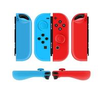 TNP Coperture Grip Gel per Nintendo Switch Joy-Con Joy Con Copri Levette - Custodia Protettiva Controller Switch Anti-scivolo Design Leggero Ergonomico Confortevole Accessori Skin (Blu/Rosso)