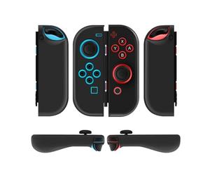 TNP Coperture Grip Gel per Nintendo Switch Joy-Con Joy Con Copri Levette - Custodia Protettiva Controller Switch Anti-scivolo Design Leggero Ergonomico Confortevole Accessori Skin (1 Paio Nero)
