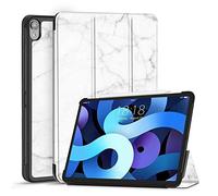 TNP Cover per ipad air 3 2019 di terza gen, Custodia case protezione design moderno per ipad ultra sottile con supporto per tastiera multi-angolo, Accessori protezione auto wake sleep (Marmo bianco)