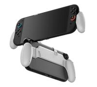TNP - Custodia con impugnatura agganciabile per Nintendo Switch 2 2025, custodia ergonomica con manico sottile, leggero e confortevole, compatibile con Nintendo Switch/OLED, bianco