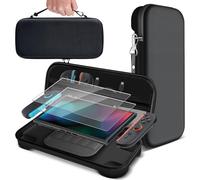 TNP - Custodia da trasporto per Nintendo Switch 2 2025, custodia rigida EVA Travel Switch 2 con 10 slot per schede di gioco, copertura protettiva per schermo, borsa per accessori, doppio strato, nero