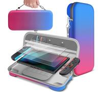 TNP - Custodia da trasporto per Nintendo Switch 2 2025, custodia rigida EVA Travel Switch 2 con 10 slot per schede di gioco, copertura protettiva per schermo, borsa per accessori, doppio strato, viola