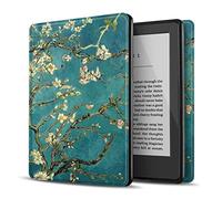 TNP Custodia Kindle 10 - Custodia Smart Cover Sottile Leggera con Auto Sleep & Wake Tablet Custodia Intelligente Nylon Amazon Kindle E-Reader Display da 6" per Nuovo Kindle 2019 (Mandorlo in Fiore)