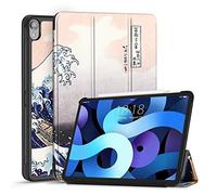 TNP Custodia per iPad Air 4th Gen da 10,9 pollici, release 2020, custodia protettiva sottile, con supporto per matita di seconda generazione, funzione di spegnimento automatico