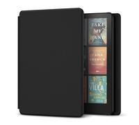 TNP Custodia per Kindle Paperwhite 12ª Generazione 2024 / Kindle Colorsoft Signature Edition - Cover Protettiva Folio in Pelle PU da 17,8 cm per Kindle Paperwhite Kids con Auto Sleep/Wake, Nero