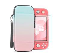 TNP Custodia Portatile per Nintendo Switch Lite, Rosa Blu- Custodia Kawaii Carina da Viaggio, Borsa Protettiva per Ragazze con Proteggi Schermo, Supporto per 10 Cartucce di Gioco