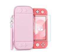 TNP Custodia Portatile per Nintendo Switch Lite, Rosa - Custodia Kawaii Carina da Viaggio, Borsa Protettiva per Ragazze con Proteggi Schermo, Supporto per 10 Cartucce di Gioco