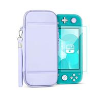 TNP Custodia da trasporto per Nintendo Switch Lite, viola - Kawaii graziosa custodia da viaggio portatile, custodia protettiva per ragazze con pellicola proteggi schermo, 10 porta cartucce di gioco