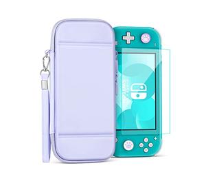 TNP Custodia Portatile per Nintendo Switch Lite, Viola - Custodia Kawaii Carina da Viaggio, Borsa Protettiva per Ragazze con Proteggi Schermo, Supporto per 10 Cartucce di Gioco